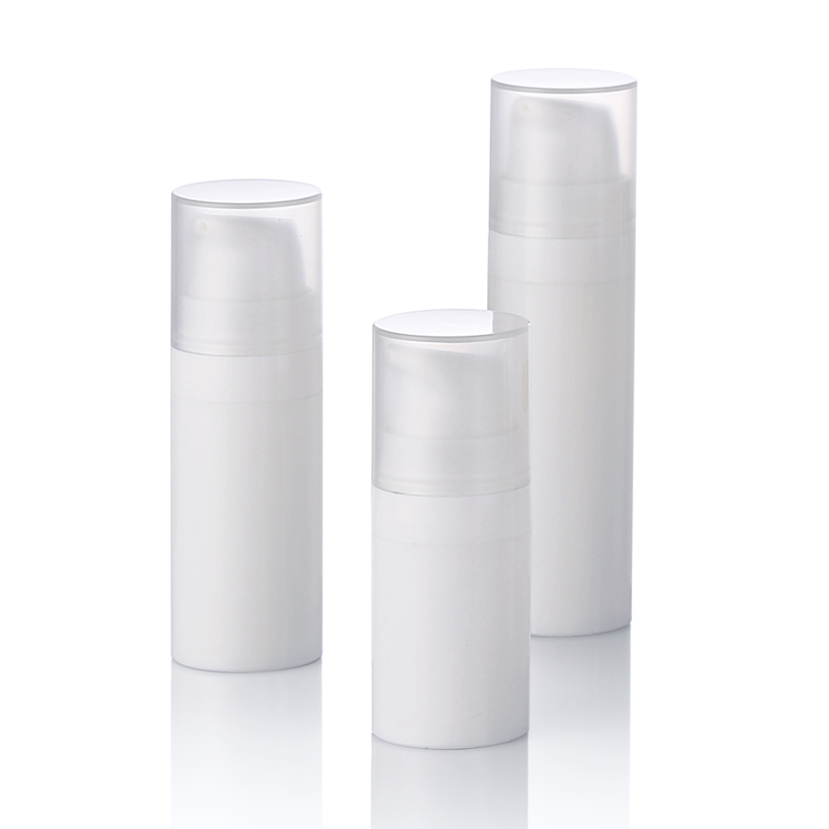 5ml 10ml 15ml Airless 펌프 병 리필 가능한 여행용 컨테이너 흰색 PP 눈 혈청 병 L15