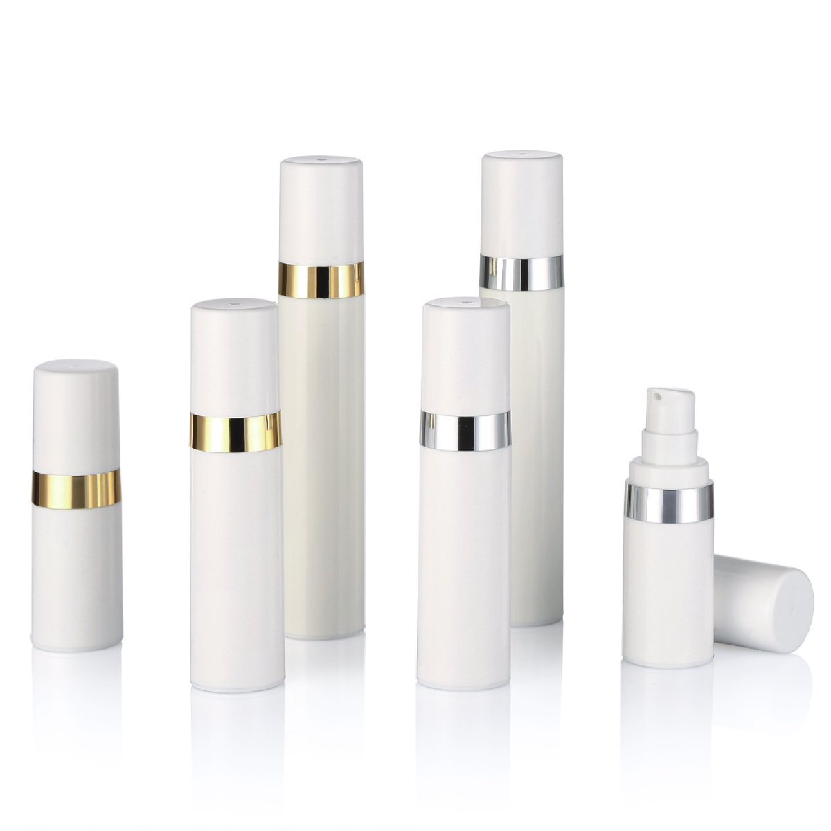 15ml 30ml 50ml 플라스틱 PP 에어리스 스킨 케어 크림 로션 펌프 병 L16