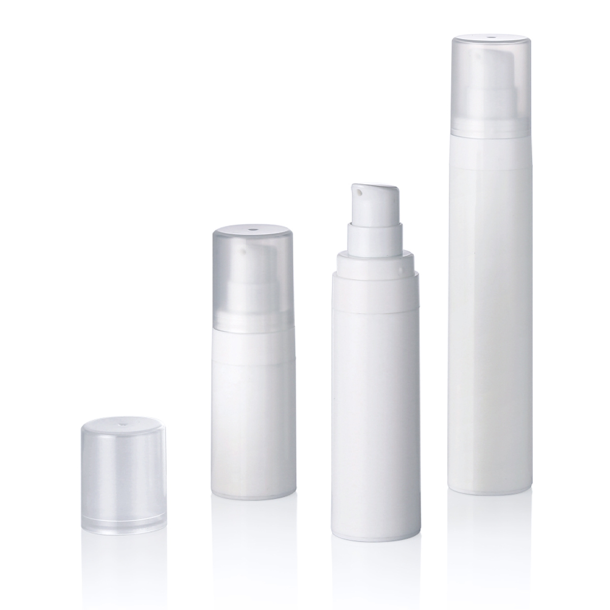 15ml 30ml 50ml 플라스틱 PP 흰색 스냅 크림 로션 진공 병 에어리스 병 L16