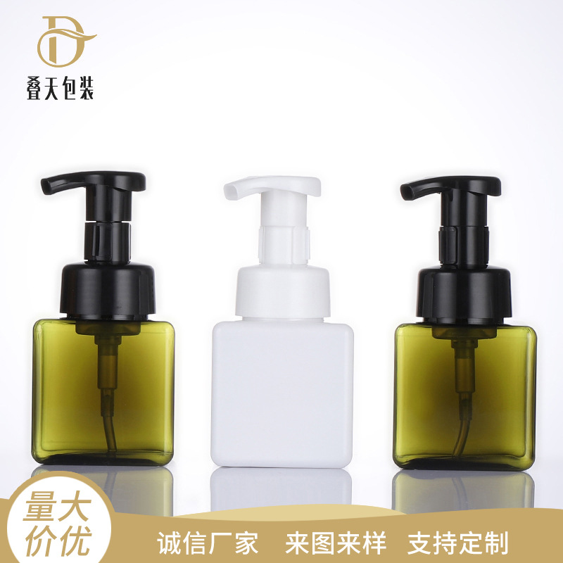 100ml 스퀘어 플라스틱 병 프레스 손 소독제 로션 병 폼 펌프 하위 병