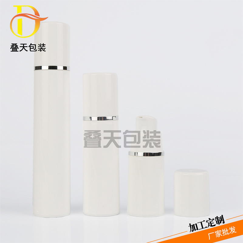 진공 프레스 병 15 30 50ml 플라스틱 스냅 화이트 프레스 로션 병