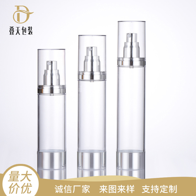 미용 플라스틱 병으로서 80/100/120ml 투명 분리 액체 기초 병 진공 병